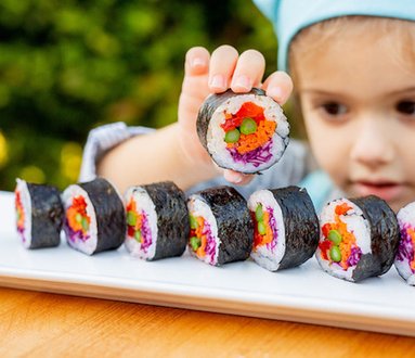 Funny sushi for kids