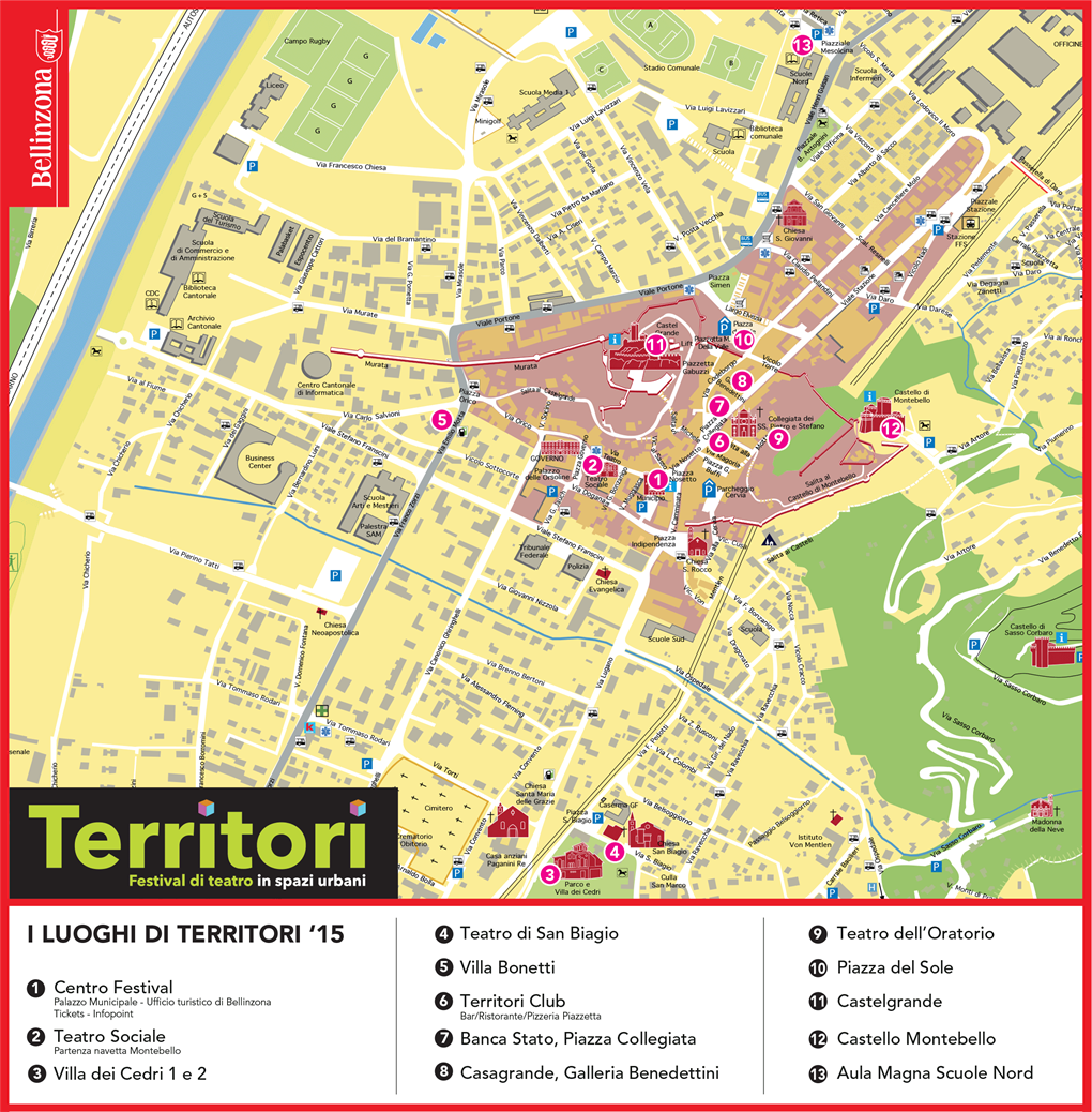 Cartina Bellinzona